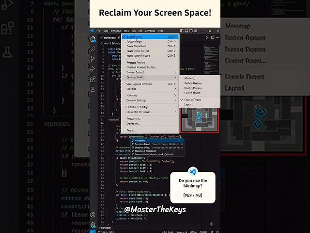 Reclaim Screen Space in VS Code Fast! ⚡ #shorts #vscodetips #coding