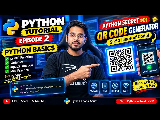 Python Install Kaise Karein & Apna Pehla Program | Python for Beginners #2