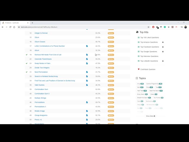 Solving medium problems on leetcode until somebody hires me