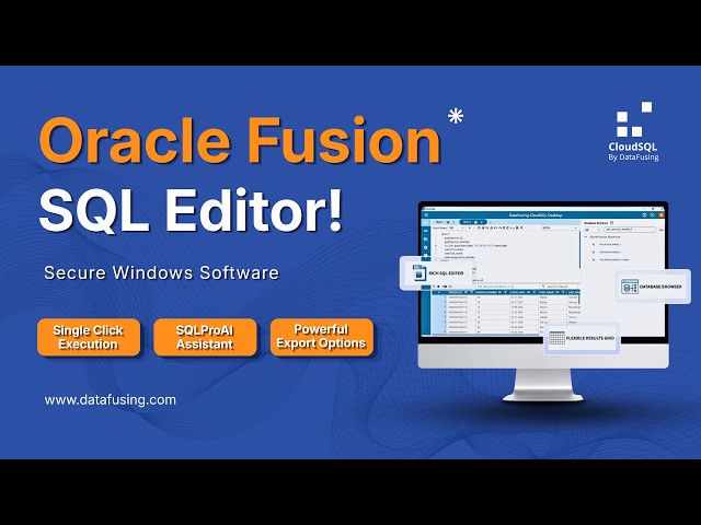 Oracle Fusion SQL Editor Demo | Faster Querying, AI Debugging & BI SQL Export | CloudSQL