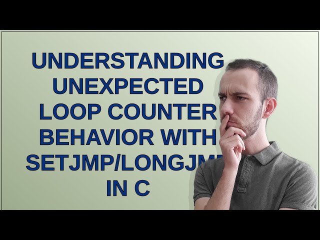 Understanding unexpected loop counter behavior with setjmp/longjmp in C