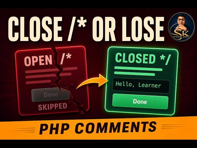 PHP Comments in ~10 Minutes — // # and /* */ Never Print | Sharad Khare