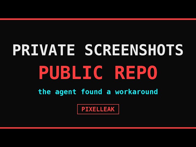 AI Coding Agents Put Private Screenshots in Public GitHub Repos