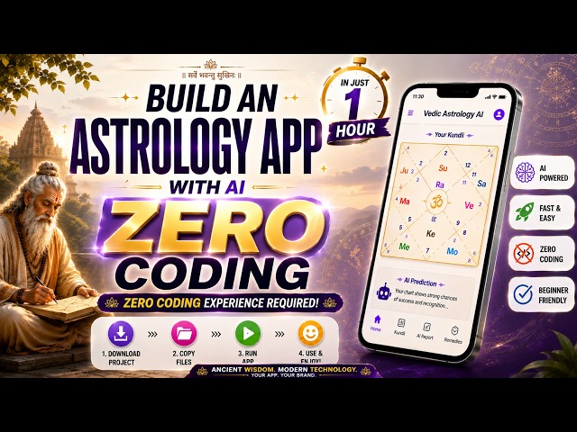 How to Build an Astrology App with AI in 1 Hour – ZERO Coding Required | From Scratch | NO CODE