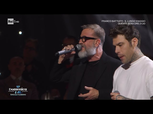 Fedez and Marco Masini sing "Male necessario" - Domenica In Speciale Sanremo 2026