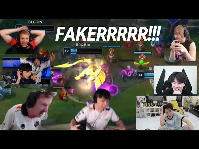 Streamers react to Faker's INSANE PLAY at Worlds 2024 Final vs BLG!!!!!