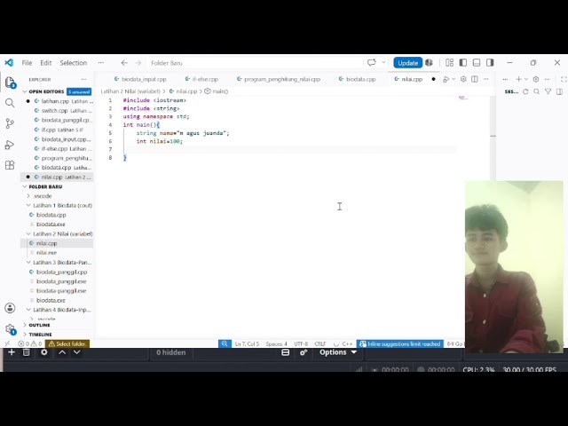 Penggunaan string dan intejer c++