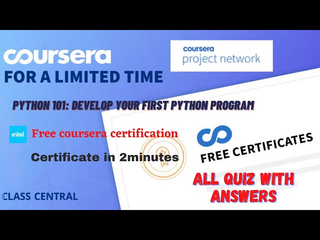 Python 101: Develop Your First Python Program, All Quiz Answers.#coursera #learning #learn #quiz