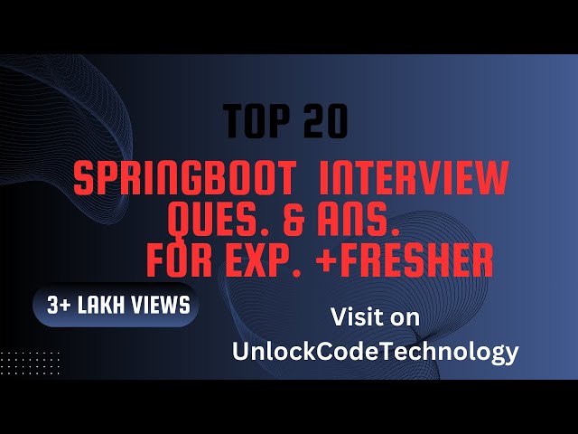 Sprin Boot Interview Q&A | Java 8 Spring Boot Questions & Answers | Spring Boot FAQ | Java 8
