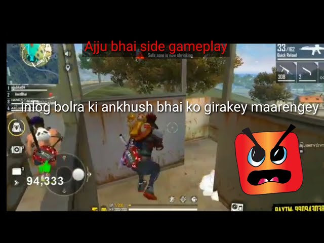 Ajju bhai vs Ankush Freefire  squad in same match | Indian server Grandmaster players