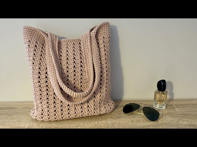 Easy Crochet Tote Bag, Shopping Bag, Beginner Friendly, Tutorial, Crochet Pattern