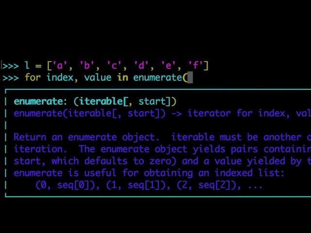 Python enumerate