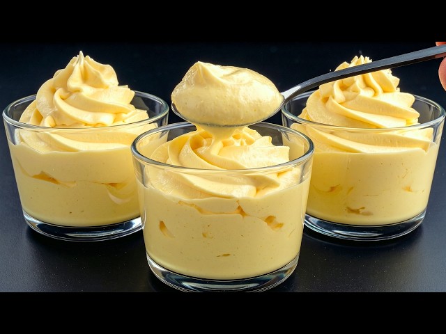 Lemon mousse dessert in 5 minutes! The best Italian dessert that drives everyone crazy!