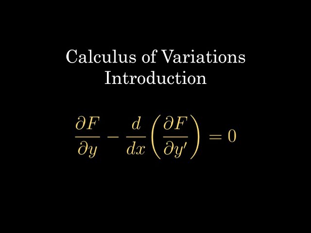Calculus of Variations: an Animated Introduction!