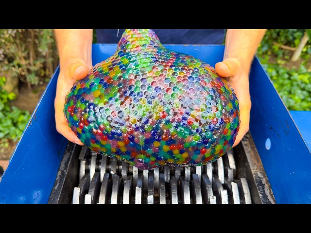 Industrial Shredder vs Giant Water Beads Balloon
