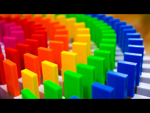 🔴LIVE: Oddly Satisfying Domino Falldowns (No Music, No Talking, ASMR)