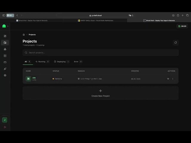 Deploy from IDE Cursor [Ghost Shell cloud] EN