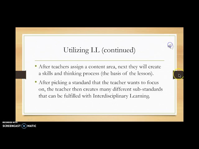 Interdisciplinary Learning Lesson