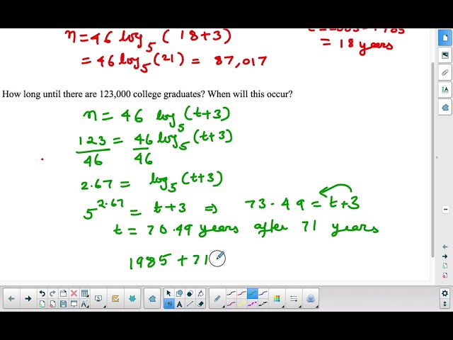 Word problems on Exponential and Log Functions