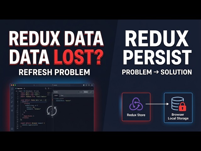 Redux Persist in Redux Toolkit | Data Lost After Refresh? Problem to Solution | React JS