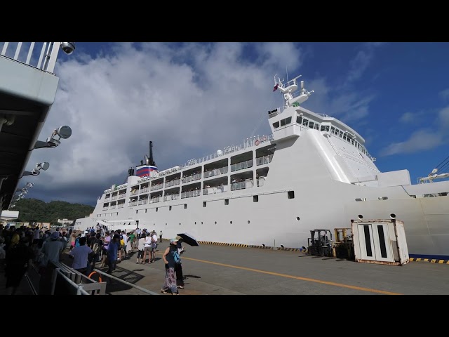 東京都小笠原村父島 大村海岸付近を散策 小笠原丸出航 感動のお見送り 4K 60FPS Walk near Omura Coast, Chichijima, Ogasawara Tokyo
