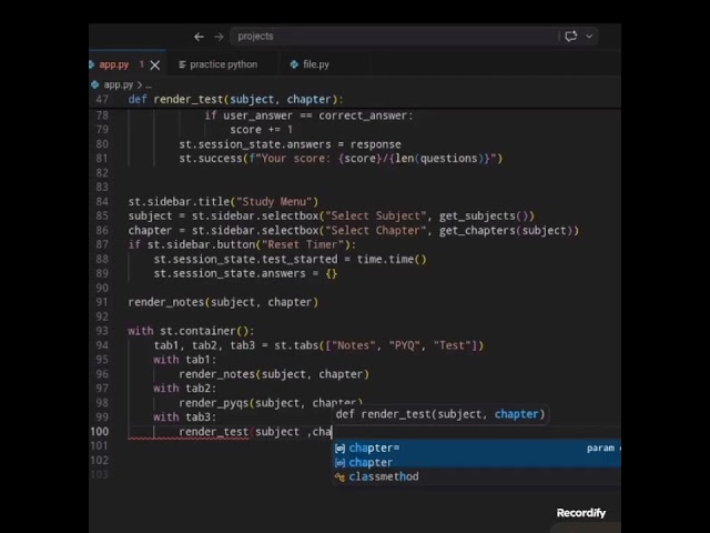 How easy python look in starting || except its end