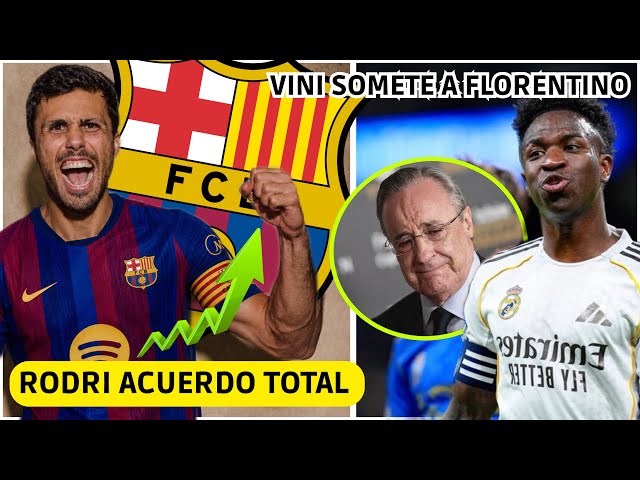 💥 RODRI SHOCKS MADRID AND CHOOSES BARÇA! TOTAL AGREEMENT - VINI OVERWHELMS FLORENTINO! RENEWED UN...