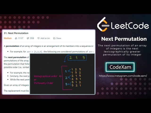 Next Permutation | BruteForce & Optimal | Detailed Explain and Solution | 31 no LeetCode
