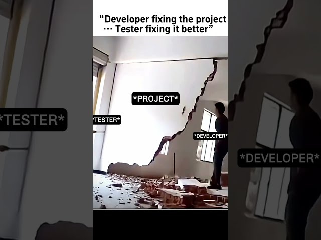 “Developer Fixing vs Tester Fixing 😂🔥” #coding #developer #designer #webdevelopment #python #css