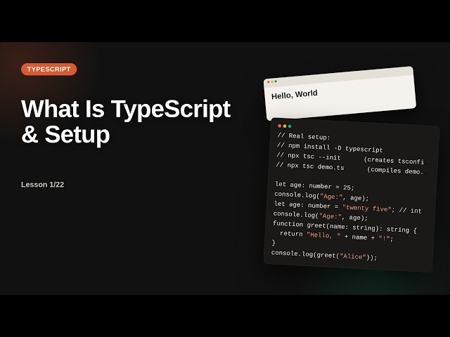 What Is TypeScript & Setup | TypeScript Setup Tutorial