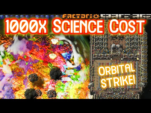 Enter Gleba! // Orbital Strike in Factorio Space Age (& 1000x Science Cost)