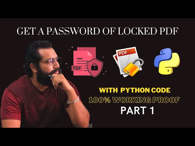 Get a password for the Locked PDF |  PDF Unlock Script 🔓 Using Python