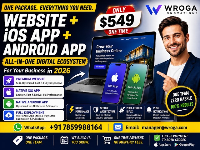 Website + iOS + Android App — All for $549!