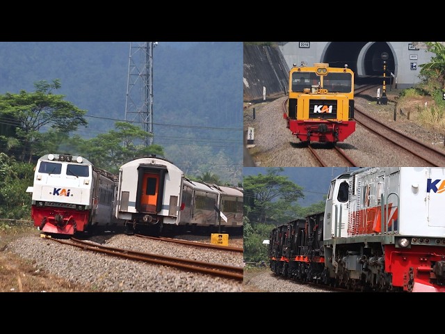 Amazing Trainspotting in Indonesia: Double Train Pass, Ballast Train & TMC