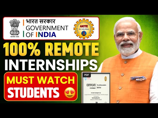 Top 6 Free Govt Internships in 2026! 🇮🇳 AICTE REMOTE Internships for Students