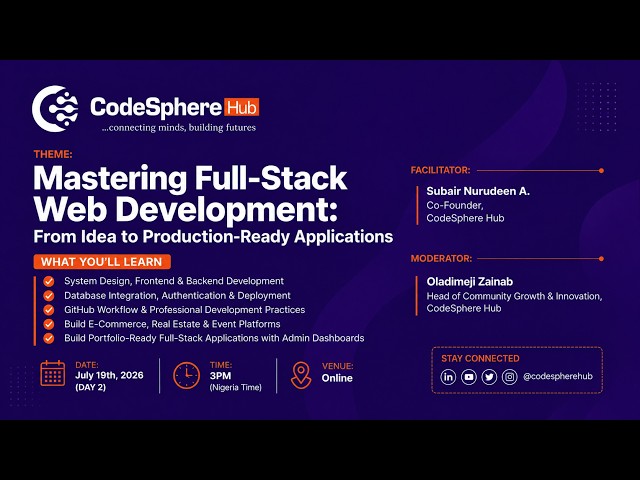 Full-Stack Web Development Masterclass (Day 2) | From Idea to Production-Ready Applications