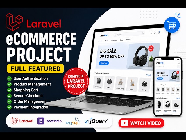 Laravel eCommerce Project | Complete Online Shopping Website in Laravel | PHP MySQL