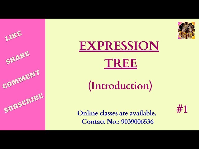 1. Expression Tree || Data Structure || Binary expression tree #binarytree #datastructure