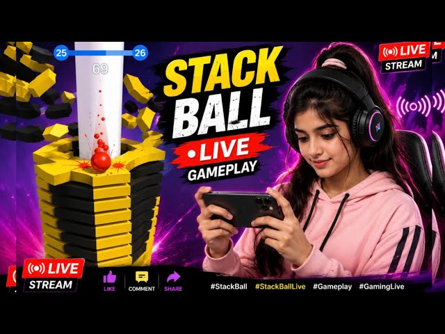 Stack Ball Live Gameplay Khushi Gameplay #StackBall #StackBallLive #Gameplay #GamingLive