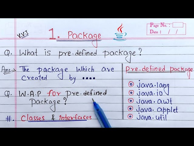 Built in Package in Java | Learn Coding