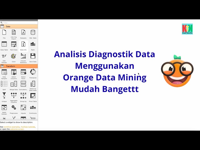 Orange Data Mining - Analisa Data Diagnostik dengan Correlation