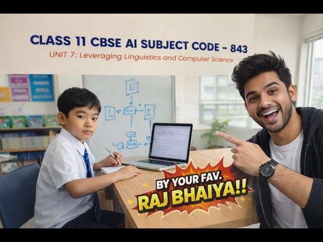 ⏳ Unit 7 AI Class 11: Linguistics & CS (Code 843) 🤖 | Full Chapter in 6 Mins! ⏱️💥
