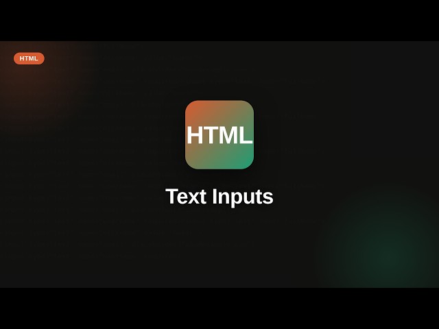 Html - Web development basic Series: Text Inputs
