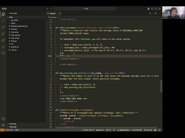 [CS61A SU26] Hog Problem #8 Getting Started