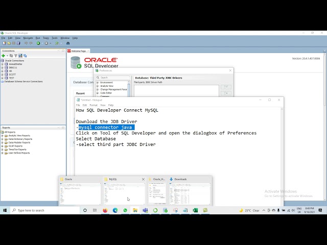 How SQL Developer Connect MySQL