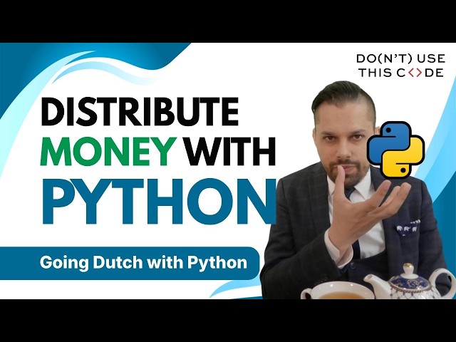Sophisticated Finance Tracking... with Python? | Going Dutch with Python Part 2