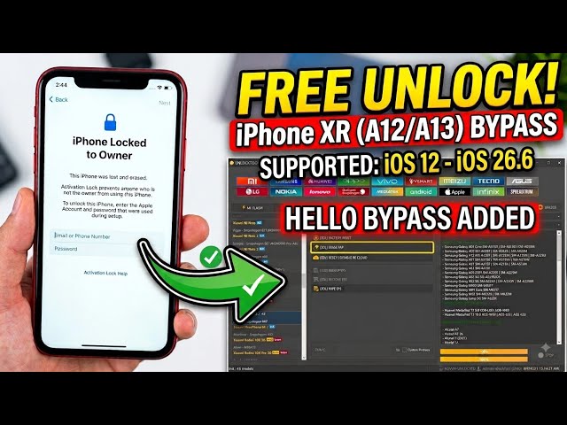 🔥 Free iPhone XR (A12/A13) UnlockTool Bypass iOS 12 to iOS 26.6《 Pico 2 Required Only》