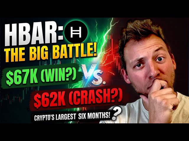 HEDERA HBAR - Crypto's Largest Battle! $62K vs $67K! Record 6 Months?!