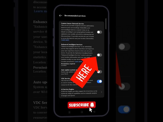 How to Disable Enhanced Intelligent Services in Realme/Oppo | #realme | #shorts