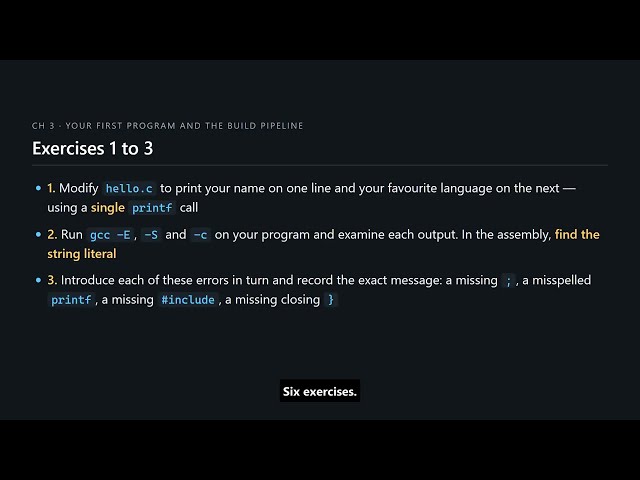 C Programming #27 — Chapter 3 Recap, and Six Exercises